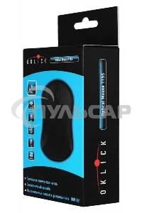 Мышь проводная Oklick 115S черный, 1200 dpi, USB, кнопки - 3