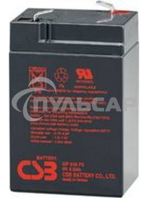Батарея CSB GP 645 (6V 4.5Ah) клеммы F1