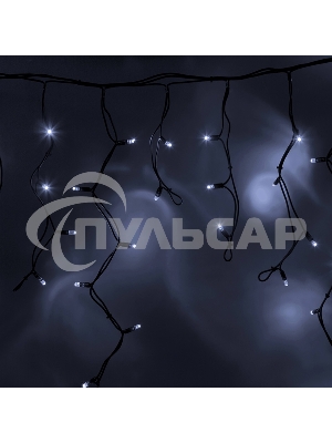 Гирлянда Neon-night Айсикл (бахрома) светодиодный, 3,2 х 0,9 м, черный провод каучук, 230 В, диоды белые, 120 LED