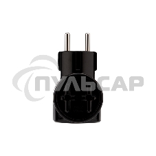 Тройник электрический РЕТРО 10 А без заземления черный (карболит) Rexant