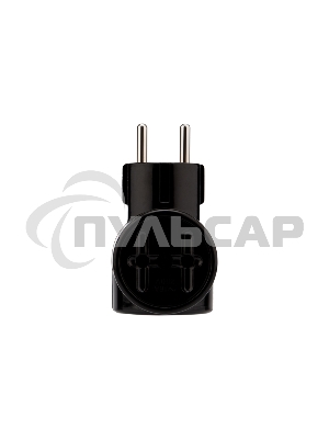 Тройник электрический РЕТРО 10 А без заземления черный (карболит) Rexant