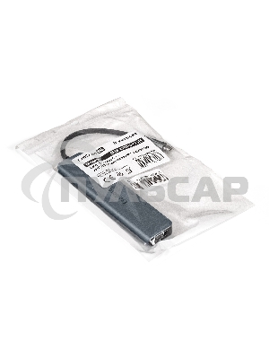 Док-станция ExeGate EX293983RUS DUB-21C/PD/CR/H (кабель-адаптер USB Type-C --> 2xUSB3.0 + Card Reader + PD 100W + HDMI 4K@60Hz, Plug&Play, серый)