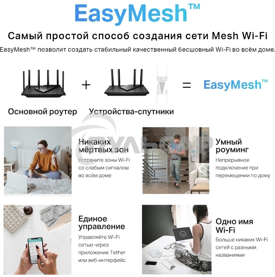 Двухдиапазонный Wi-Fi роутер TP-Link Archer Air R5 AX3000 с поддержкой Mesh