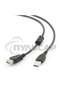 Кабель Gembird PRO CCF-USB2-AMAF-6 USB 2.0 кабель удлинительный 1.8м AM/AF позол.конт., фер.кол., пакет