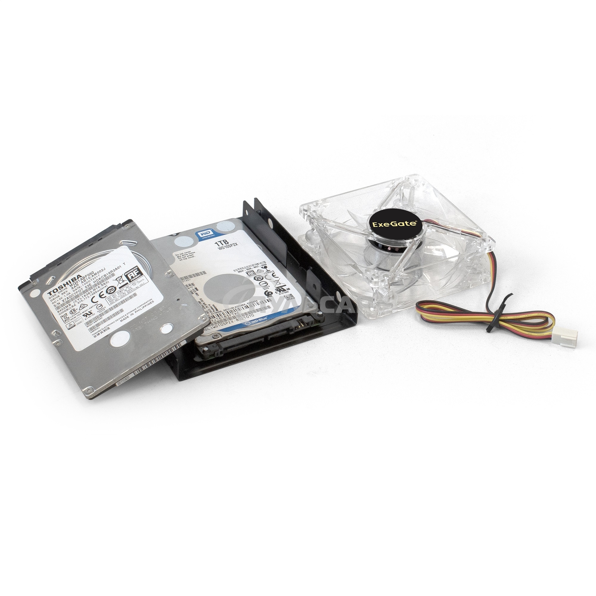 Салазки (переходник) ExeGate EX292544RUS HD-22T3M металлические для установки 2xHDD/SSD 2.5