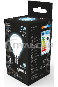 Лампа светодиодная Filament Шар E14 5Вт 4100К OPAL Gauss 105201205