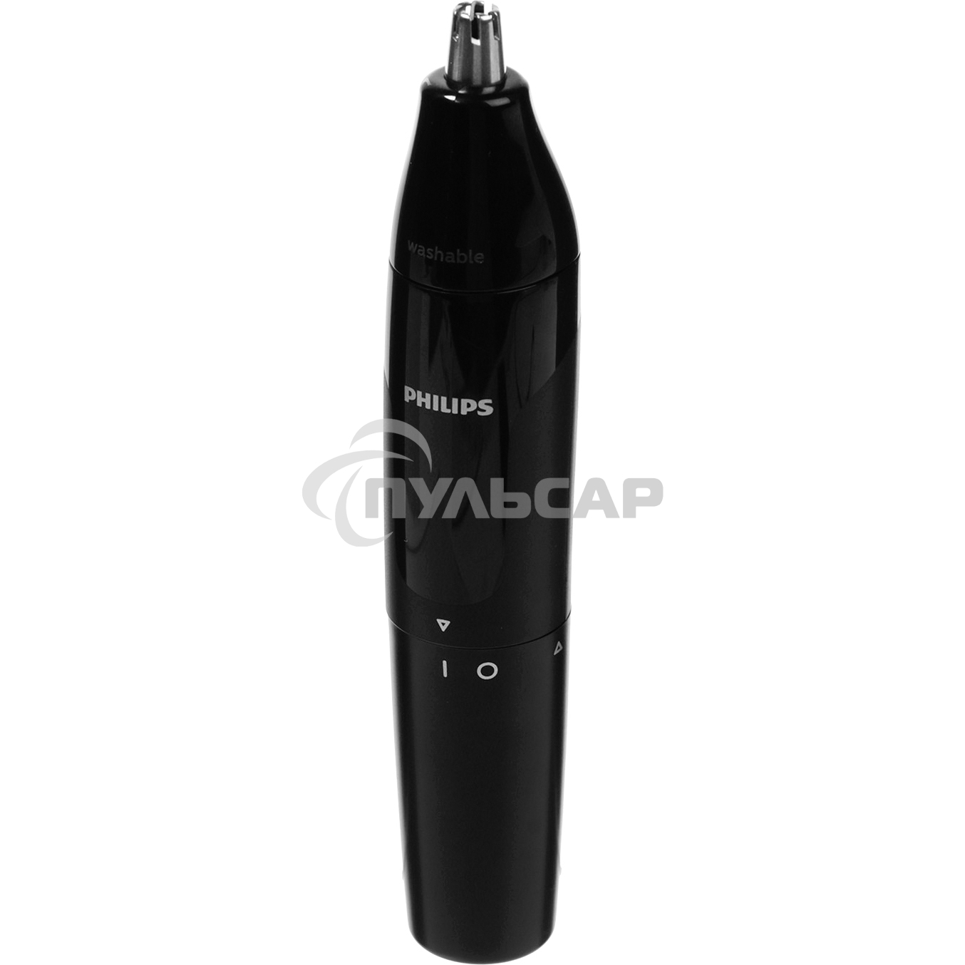 Триммер для носа Philips NT1620/15 роторный режущий элемент, водонепроницаемый корпус - пластик, цвет - черный, в комплекте батарейка АА