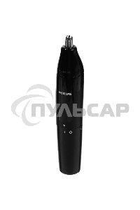 Триммер для носа Philips NT1620/15 роторный режущий элемент, водонепроницаемый корпус - пластик, цвет - черный, в комплекте батарейка АА