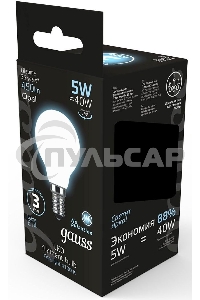 Лампа светодиодная Filament Шар E14 5Вт 4100К OPAL Gauss 105201205