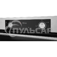 Встраиваемый духовой шкаф Kuppersberg HF 610 BX 60 см, 80 л, 10 режимов, эмаль легкой очистки, поворотные переключатели, телескопические направляющие на 1 уровне, черный - нержавеющая сталь