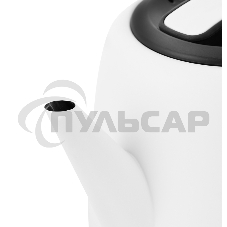 Чайник электрический Kitfort KT-6112 1л. 1630Вт белый/черный (корпус: нержавеющая сталь)