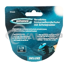 Перчатки универсальные, усиленные, с защитными накладками, DELUXE, размер L (9) Gross