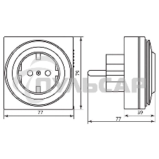 Розетка с таймером FERON (суточная) 3500W/16A 230V, 61923(TM32)