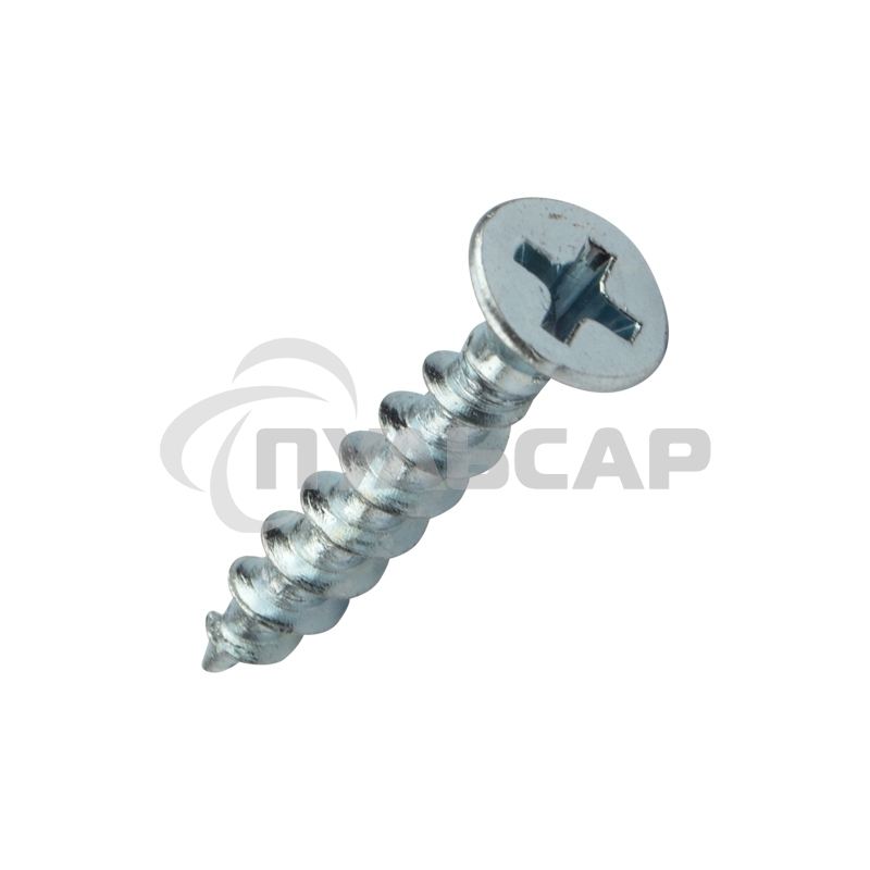 Саморез оконный KRANZ острый, 4.1х25, белый цинк, короб (500 шт./уп.)