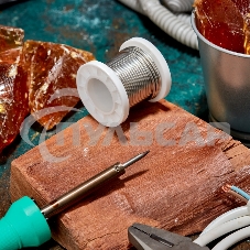 Припой ПОМ-3, 100г, Ø2мм, (олово 97%, медь 3%), бессвинцовый, ГОСТ 21931-76, катушка Rexant