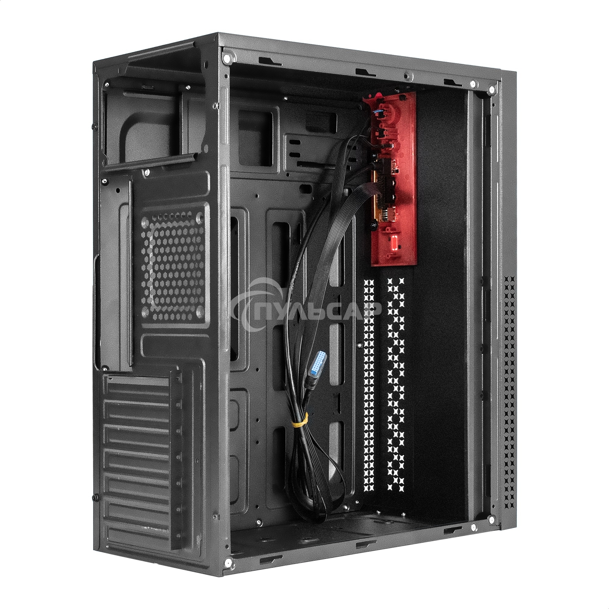 Компьютерный корпус Miditower ExeGate EX298134RUS AA-443U (ATX, без БП, 2*USB+1*USB 3.0+HD Audio, черный)