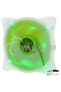 Вентилятор для корпуса Crown CMCF-12025S-1212 прозрачный/зеленый, 120 мм, 1650 об/мин, 28 дБ, 3 pin