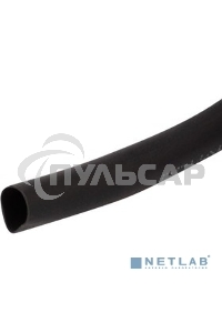 Трубка термоусаживаемая 5,0/2,5 мм черная, ролик 2,44 м Rexant