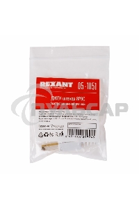 Разъем Rexant RJ-45(8P8C) под витую пару, UTP, категория 5e, самозажимной