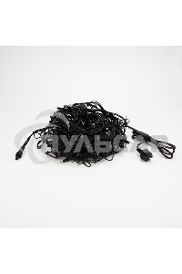Гирлянда Neon-night Айсикл (Бахрома) светодиодная 3,2х0,9 м, 120 LED, черный провод каучук, теплое белое свечение
