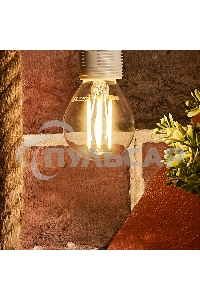 Лампа светодиодная филаментная Rexant Шарик GL45 7.5 Вт 600 Лм 4000K E14 диммируемая, прозрачная колба