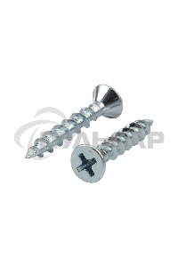 Саморез оконный KRANZ острый, 4.1х25, белый цинк, короб (500 шт./уп.)