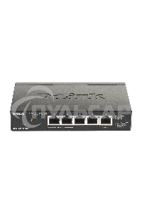 Коммутатор D-Link DGS-1100-05PDV2/A1A, L2 Smart Switch with 4 10/100/1000Base-T ports and 1 10/100/1000Base-T PD port(2 PoE ports 802.3af (15,4 W), PoE Budget 18W from 802.3at / 8W from 802.3af).2K Mac address,