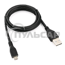 Кабель USB2.0 Pro Cablexpert CCP-mUSB2-AMBM-1M, AM/microBM 5P, 1м, экран, черный, пакет