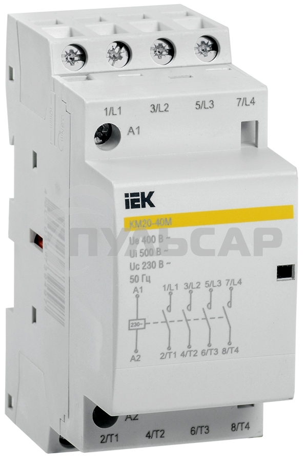 Контактор модульный КМ20-40М AC IEK MKK11-20-40 IEK
