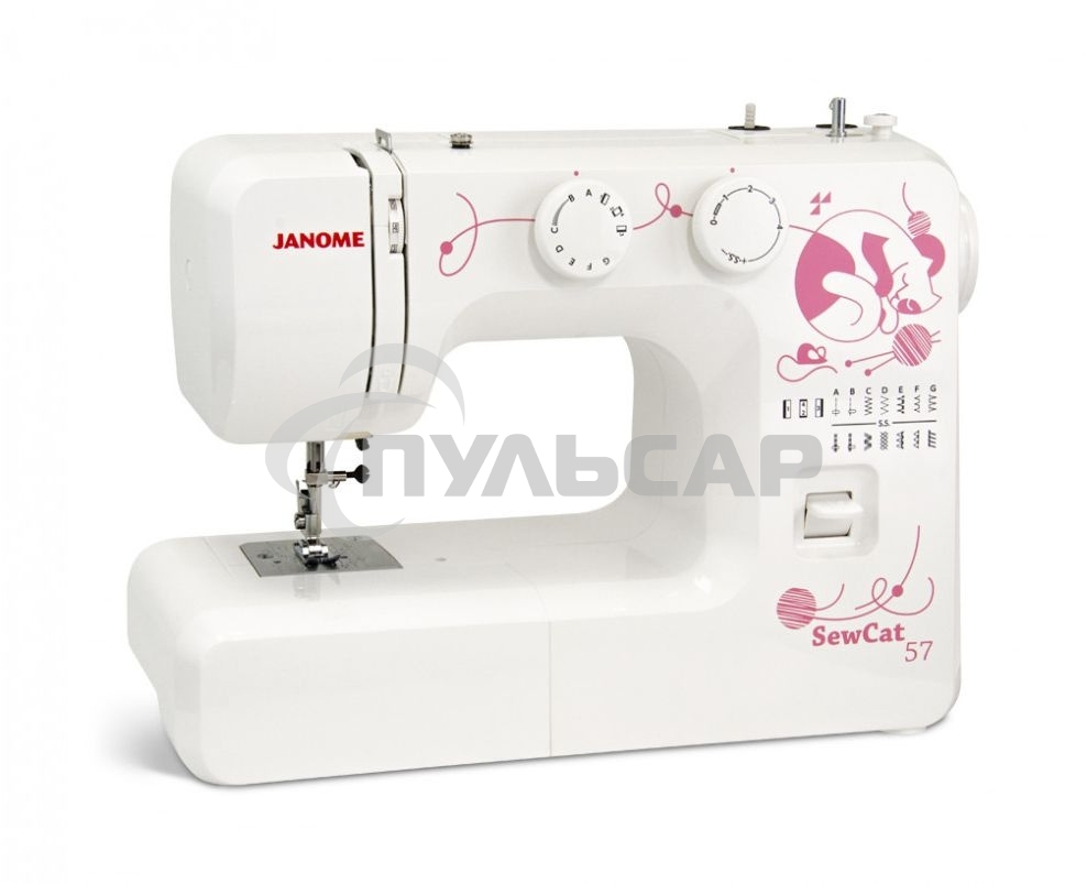 Швейная машина Janome Sew Cat 57 белый/рисунок
