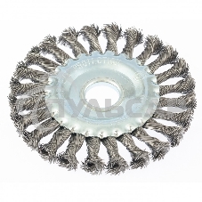 Щетка Matrix для УШМ 125 мм, посадка 22,2 мм, плоская, крученая металлическая проволока