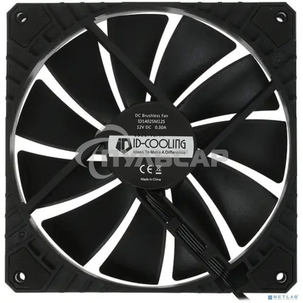 Вентилятор для корпуса ID-Cooling WF-14025-XT BLACK черный, 140 мм, 1600 об/мин, 32.6 дБ, 4 pin