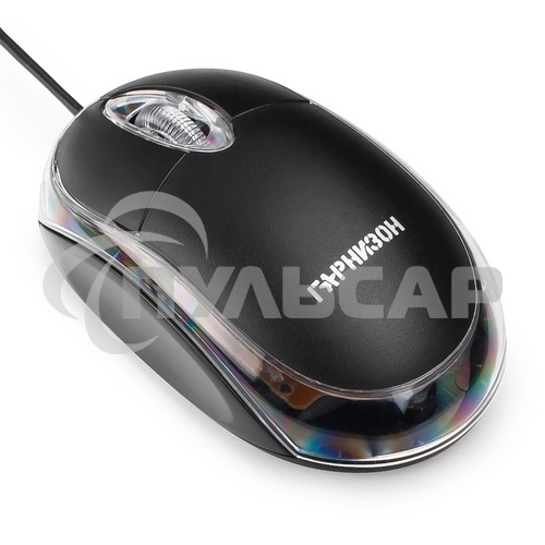 Мышь проводная Гарнизон GM-100 черный, 1000 dpi, USB, кнопки - 3