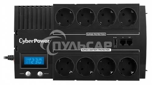 Источник бесперебойного питания CyberPower BR1200ELCD 1200VA/720W USB/RJ11/45 (4+4 EURO)