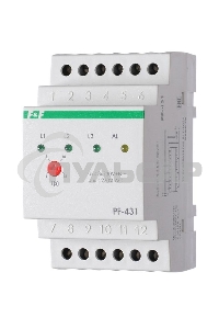 Переключатель фаз PF-431 (с приоритетной фазой; монтаж на DIN-рейке 35мм 3х400/230+N 3х16А IP20) F&F EA04.005.001