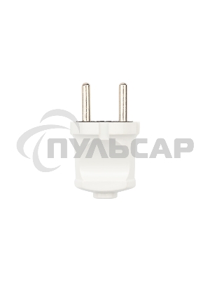 Вилка прямая без з/к 6А белая Rexant