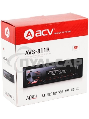 Автомагнитола ACV AVS-811R 1DIN 4x50Вт