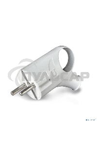 Вилка электрич. с заземл. угл. с ушком бел. 16А 250В (еврослот) UNIVersal А112