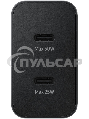 Сетевое зарядное устройство Samsung EP-T5020 50W 3A (PD) 2xUSB type-C для Samsung черный