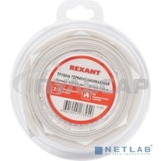Трубка термоусаживаемая 6.0/3.0мм бел. ролик 2.44м Rexant 29-0031
