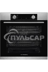 Встраиваемый духовой шкаф Kuppersberg HF 608 BX 80 л, High-Tech, 6 режимов, паровая очистка, черный, нерж. сталь