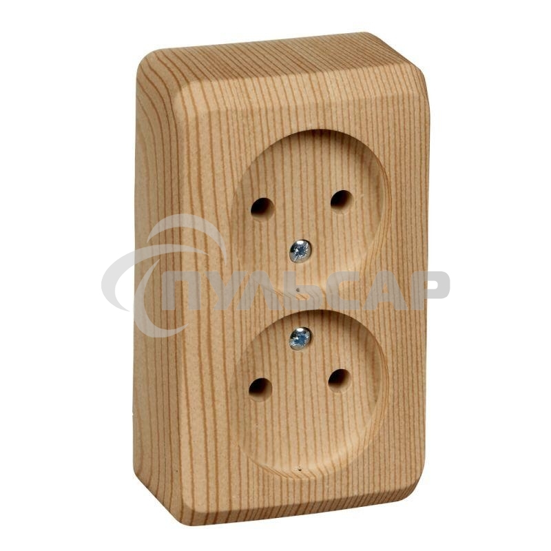 Розетка 2-м ОП Этюд Дача 16А IP20 без заземл. бук SchE PA16-005T