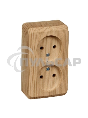 Розетка 2-м ОП Этюд Дача 16А IP20 без заземл. бук SchE PA16-005T