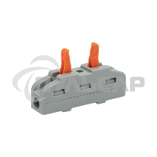 Соединительная клемма многоразовая проходная 1 полюс, серая (0,08-4 мм²) (50 шт./уп.) Rexant