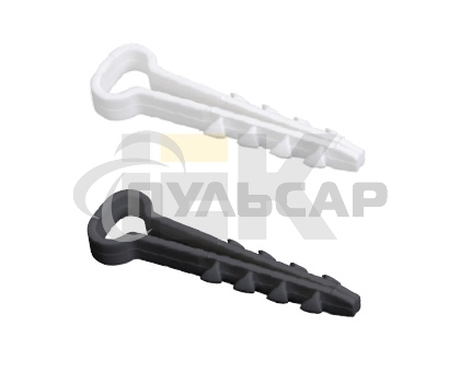 Дюбель-хомут d5х8мм для плоского кабеля нейлон белый (уп.100шт) ИЭК UHH35-5-8-100