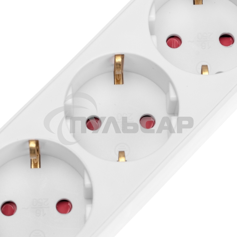 Удлинитель STANDARD 3 гнезда, 3м, 3х1,0мм², с/з, с выключателем, 2 USB, белый Rexant