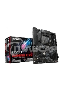 Материнская плата Gigabyte B550 GAMING X V2, AM4, AMD B550, 4xDDR4, 4xSATA, 2xM.2, 1xPCI-E 4.0 x16, 1xPCI-E 3.0 x2, 1xHDMI, 1xDVI-D, 1x 1Gb LAN, 1xUSB 3.2 Gen 2, 3xUSB 3.2 Gen 1, 2xUSB 2.0, 3x3.5 мм, 7.1, Standard-ATX