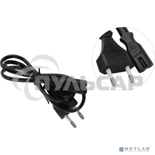 Кабель питания ноутбуков, аудио/видео ExeGate Power PCN-7,5P (CEE7/16->С7) VDE-250V-2*0.5-CU, 0.75м