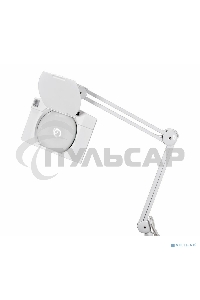 Лупа на струбцине Rexant, квадратная, 5D, с подсветкой 60 SMD LED, сенсорный регулятор яркости, белая