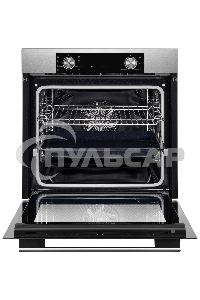 Встраиваемый духовой шкаф Kuppersberg HF 608 BX 80 л, High-Tech, 6 режимов, паровая очистка, черный, нерж. сталь